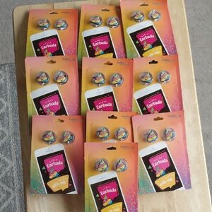 10 Pair Of Gabba Goods Rainbow Poop Emoji Corded Earbuds with Mic